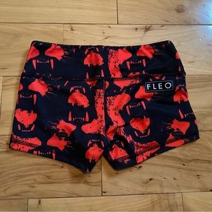 Fleo Black and Red Athletic Shorts